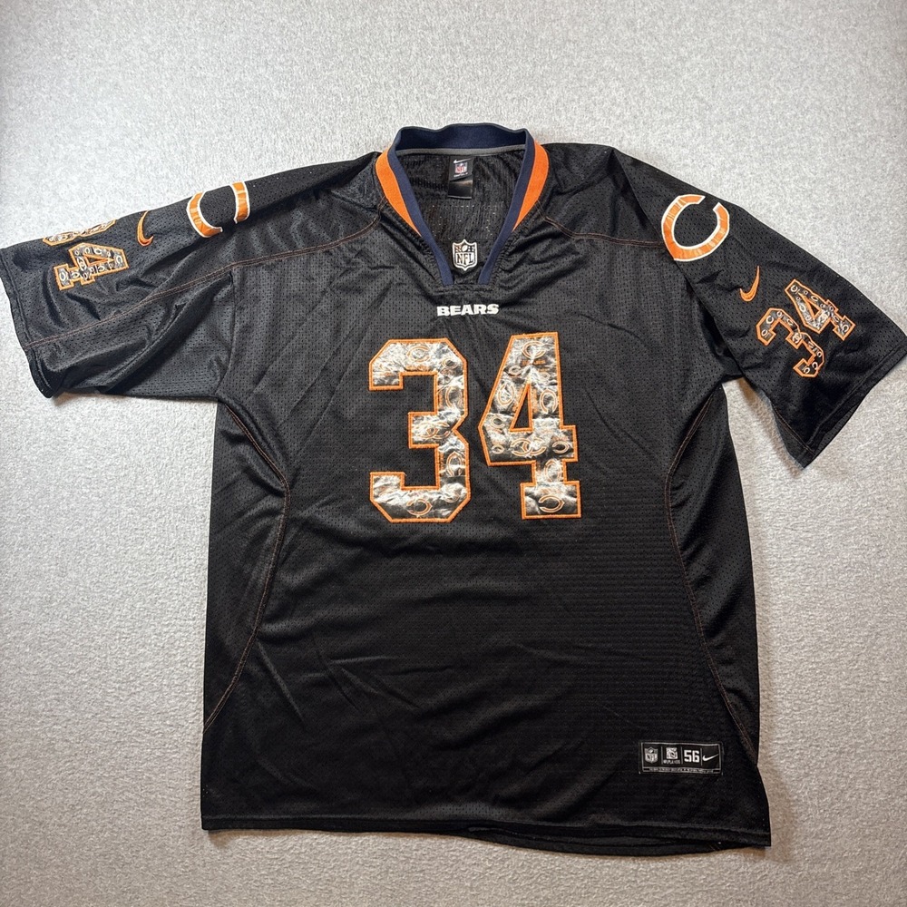 Chicago Bears Walter Payton number 34 fashion jersey Black Sz 3XL (56) ( READ)
